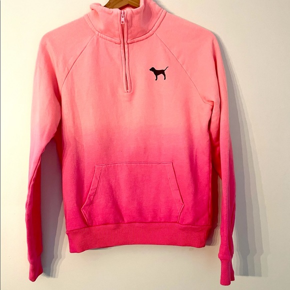 Victoria’s Secret VS PINK Pink Ombre Logo Pullover - Picture 2 of 9